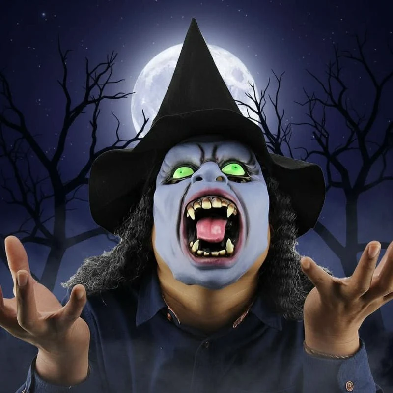 Elastisk og Realistisk Latex Halloween Maske til Voksne