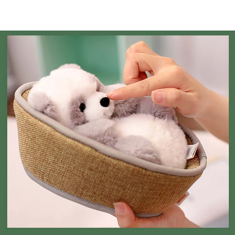 Blød Panda Krammedyr med Aftagelig Kurv – 20 cm Dekoration