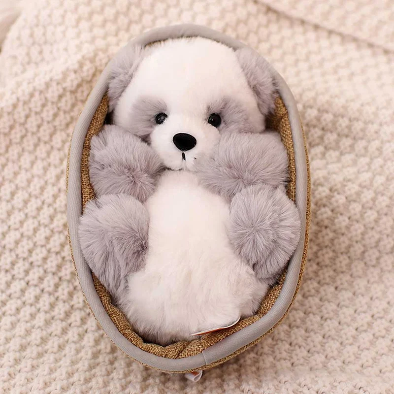 Blød Panda Krammedyr med Aftagelig Kurv – 20 cm Dekoration