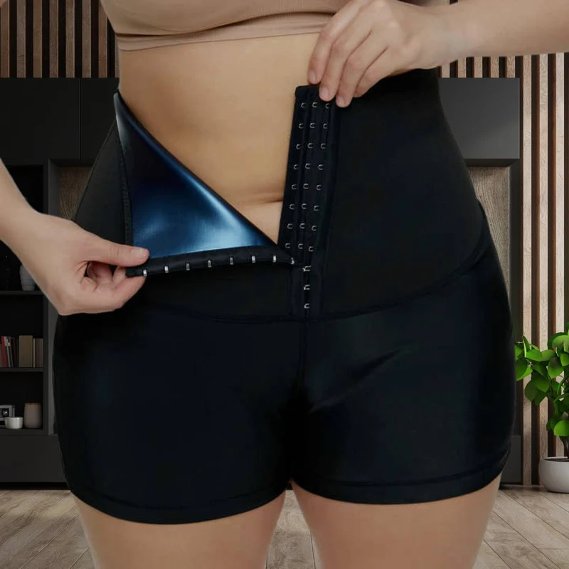 Højtaljede sauna bukser med midje træner - Sweat Sculpt