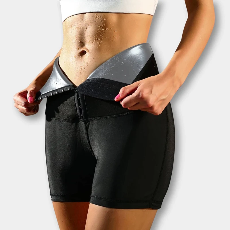 Højtaljede sauna bukser med midje træner - Sweat Sculpt