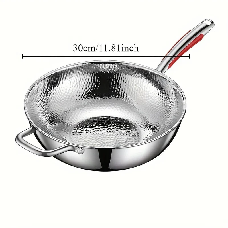Titanium Wok med Rund Bund til Induktionskomfurer – Nem at Røre