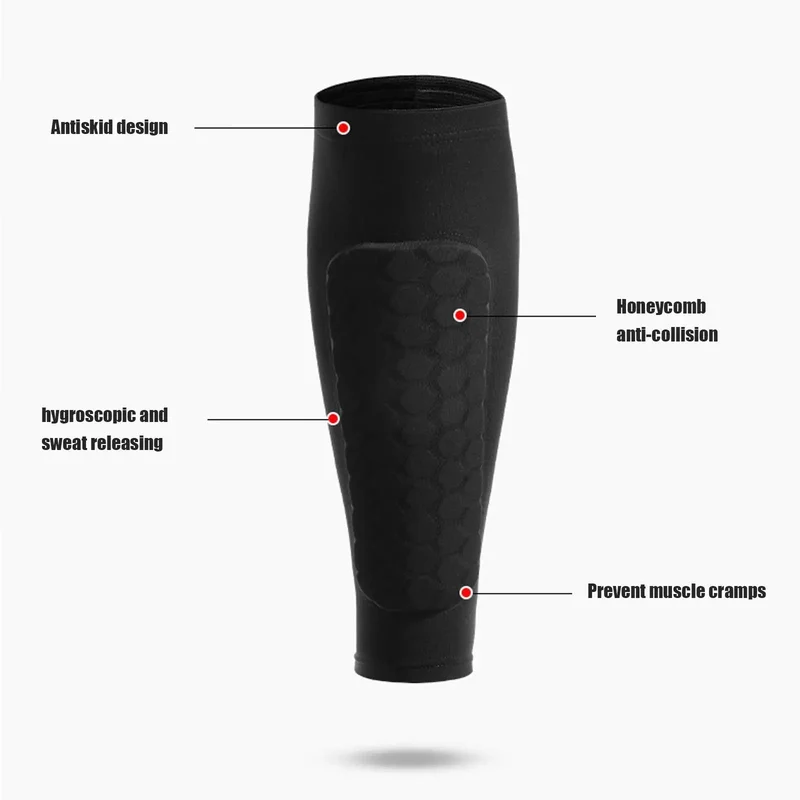 FlexGuard Pro skinnebeskyttere | Støddæmpende bikube design | Åndbar og letvægtig