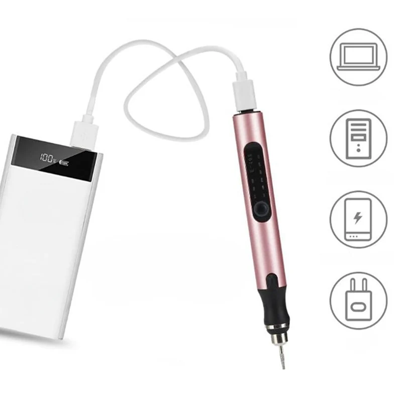 Genopladelig USB Diktatoptager | Stille og Præcis | Metal, Justerbar Hastighed