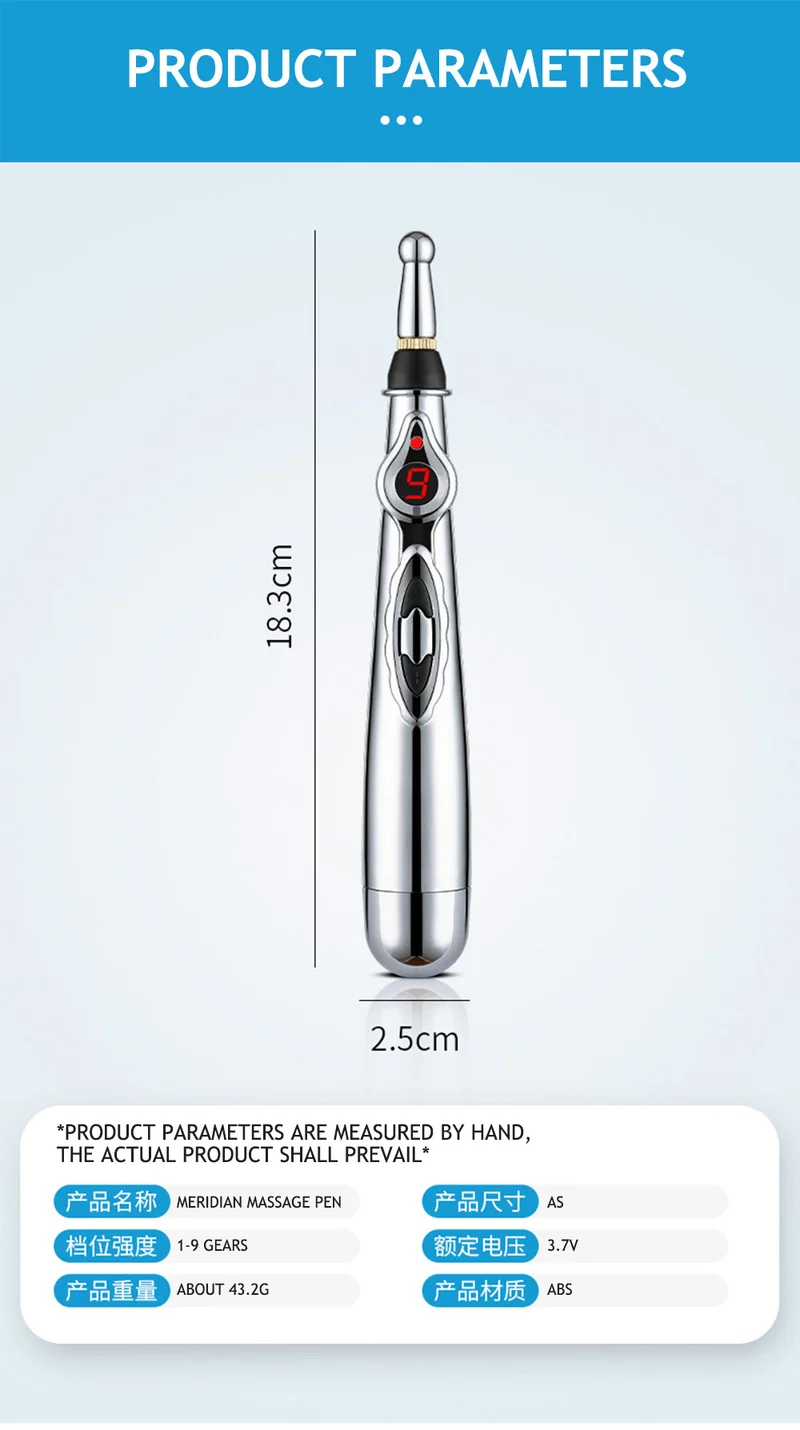 Elektronisk Akupunktur Pen - Energi Massage Pen til Meridianer for Smerte Lindring