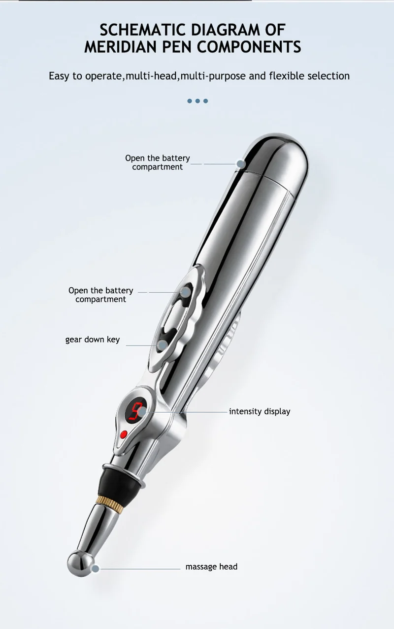 Elektronisk Akupunktur Pen - Energi Massage Pen til Meridianer for Smerte Lindring