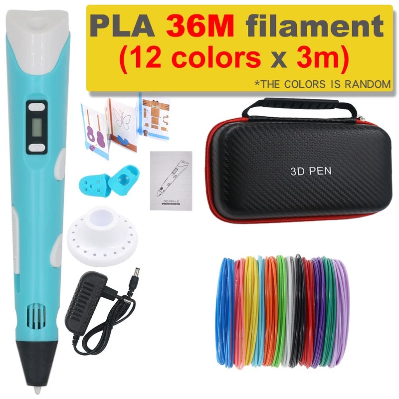 3D Pen til DIY med 200M PLA Filament - Gave til Børn