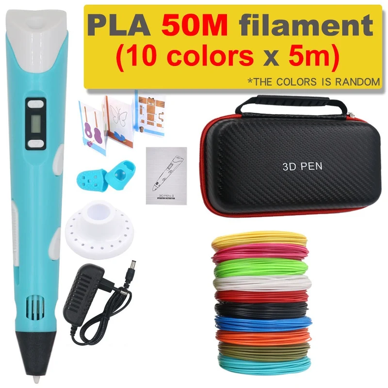 3D Pen til DIY med 200M PLA Filament - Gave til Børn