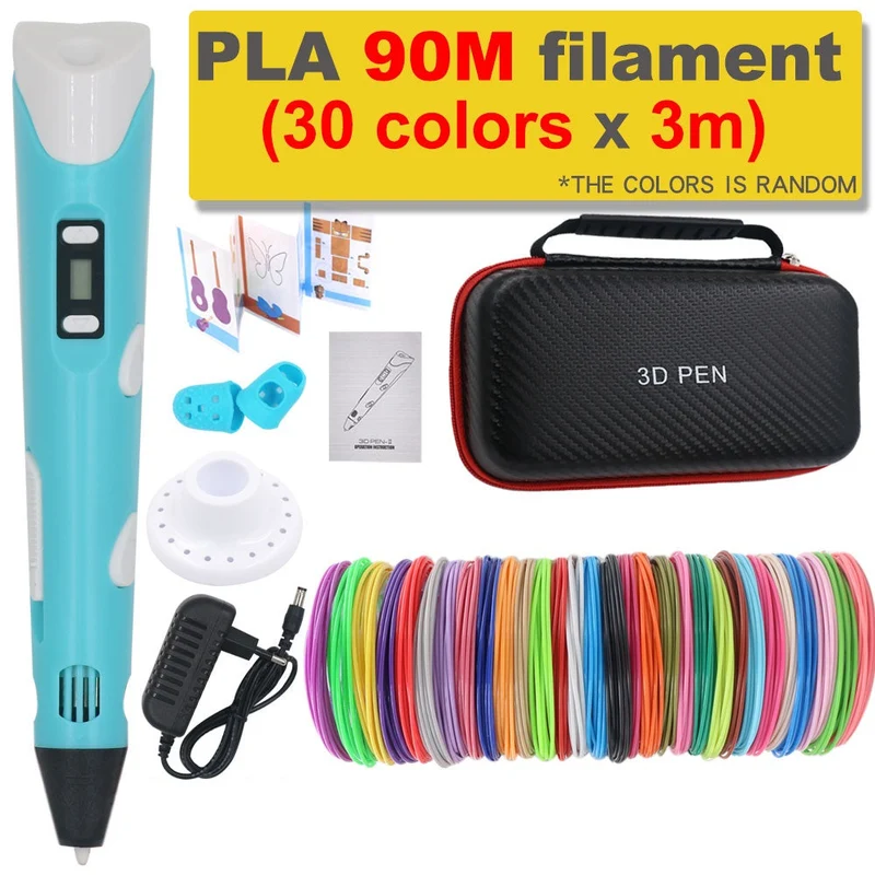 3D Pen til DIY med 200M PLA Filament - Gave til Børn