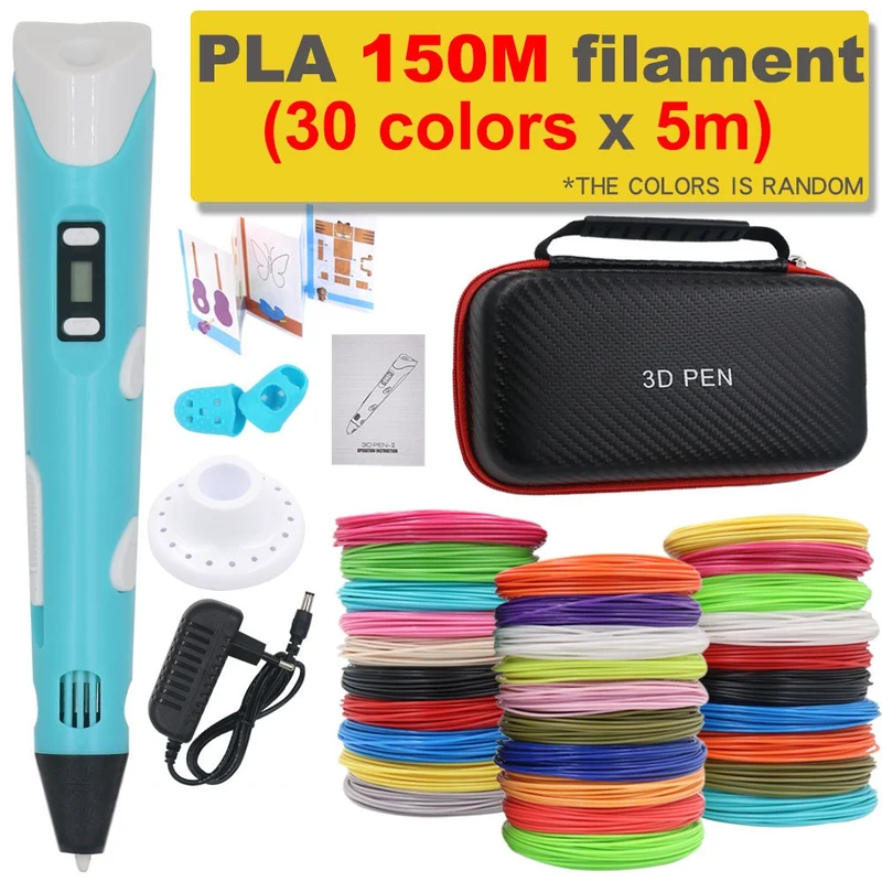 3D Pen til DIY med 200M PLA Filament - Gave til Børn