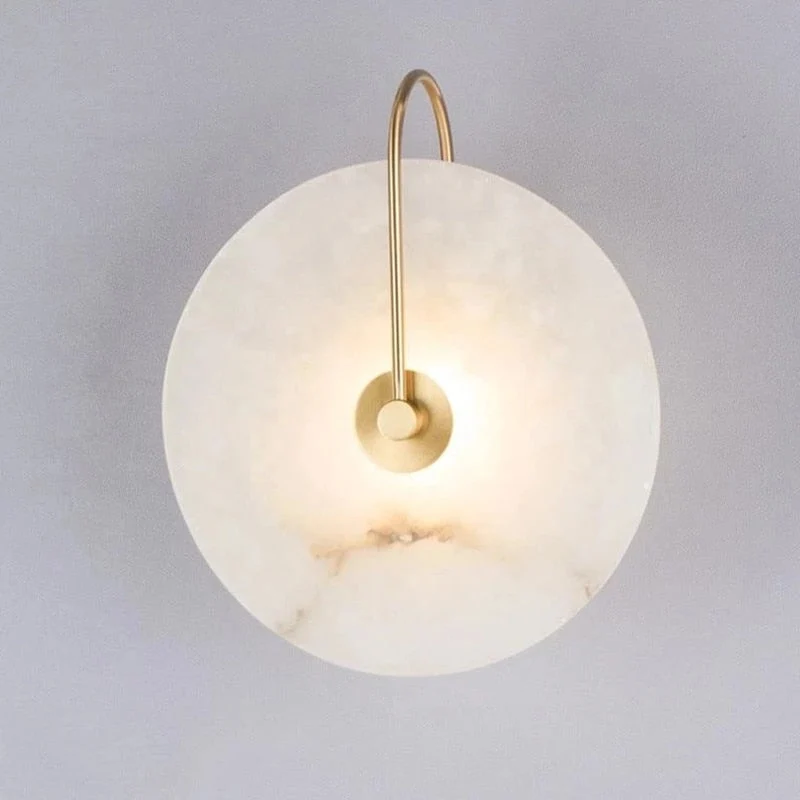 Elegant LED Væglampe med Marmorfinish til Stilfulde Interiører