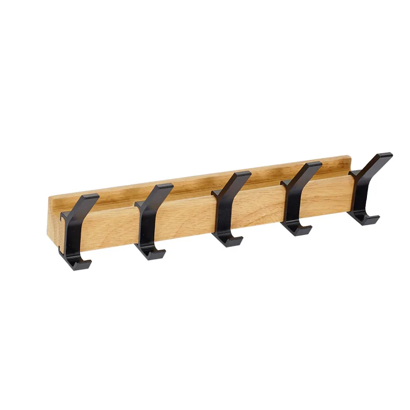 Væghængt Garderobe | Minimalistisk Sort Design med Justerbare Krog