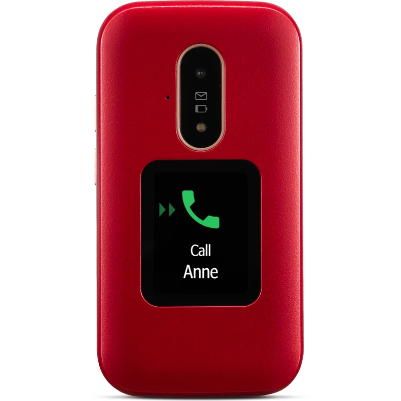 Doro 6881 Red 4G Flip Phone