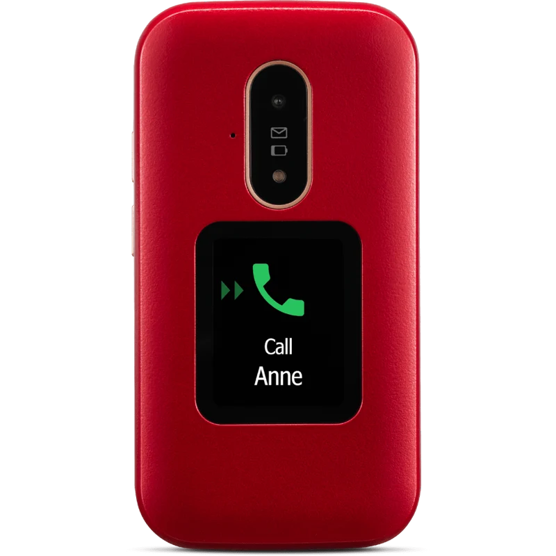 Doro 6881 Red 4G Flip Phone