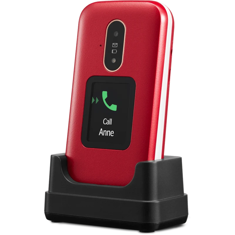 Doro 6881 Red 4G Flip Phone