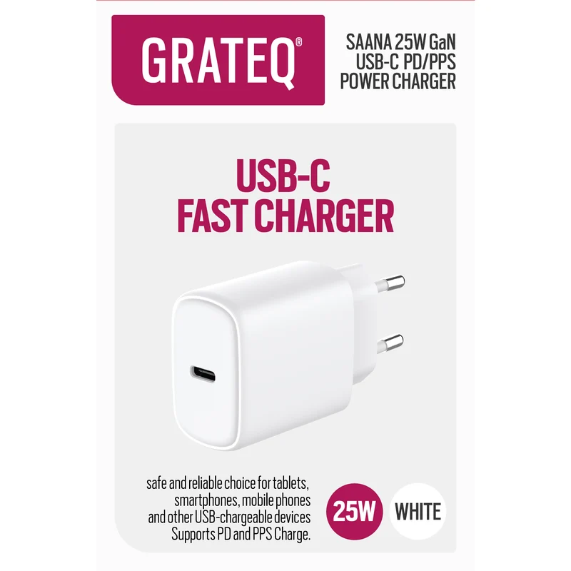 Grateq Saana USB-C Wall Charger GaN 25W