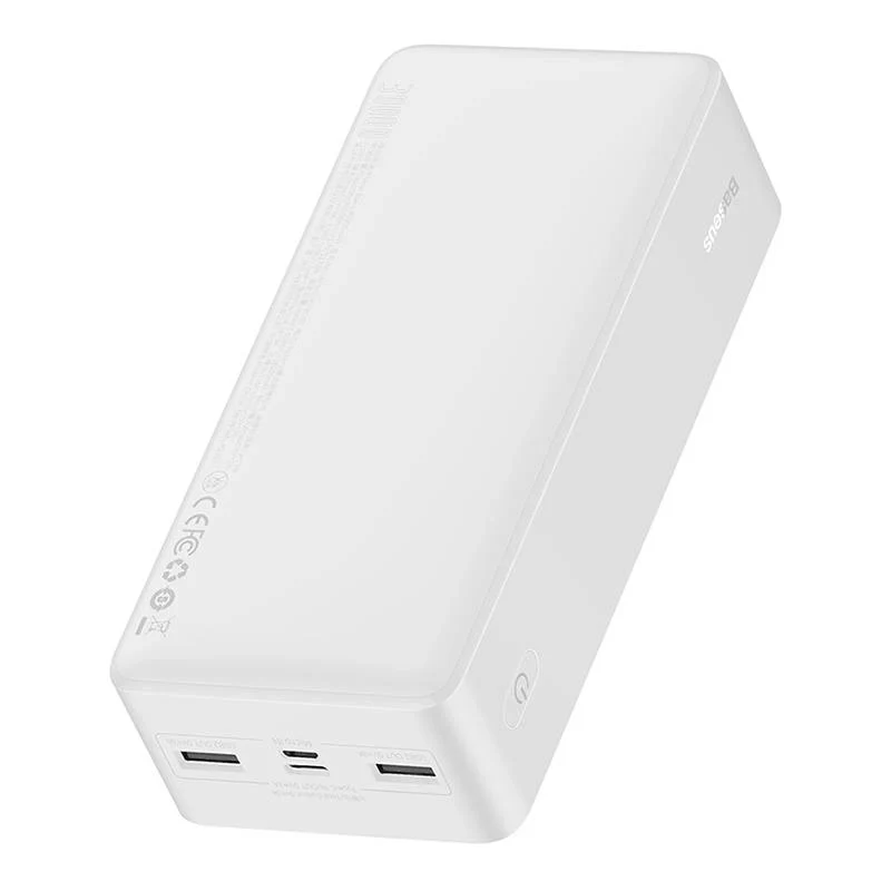 Baseus Powerbank Bipow 30000mAh, 2xUSB, USB-C, 15W White