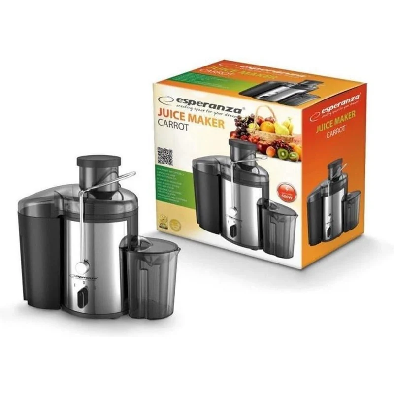 Esperanza Carrot EKJ002 Juicer Black, Stainless Steel 500 W