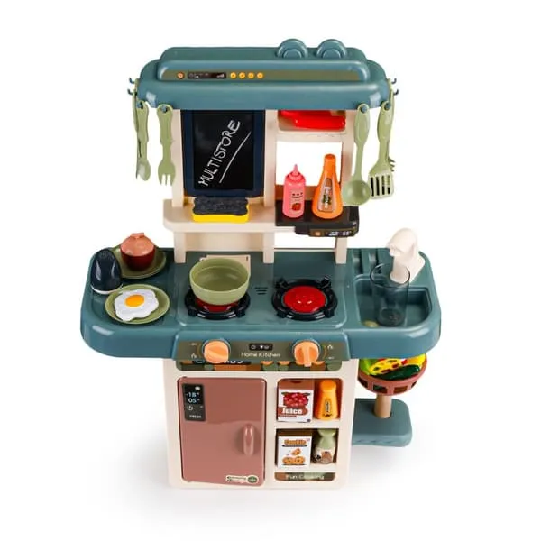 Beibe Good Children's Kitchenette with LED Lights, Sounds, Water Dispenser and Steam Generator