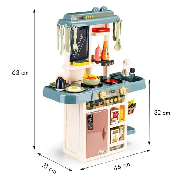 Beibe Good Children's Kitchenette with LED Lights, Sounds, Water Dispenser and Steam Generator