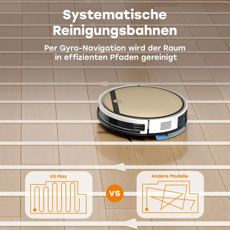 Zaco V5 Max Robot Vacuum Cleaner with Mopping Function
