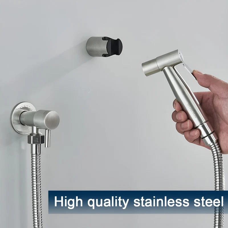 FreshSpritz - Vægmonteret bruserhoved i rustfrit stål til bidet