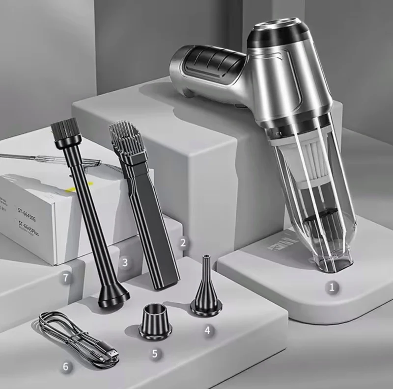 AeroClean | Effektiv Trådløs Støvsuger til Bil med USB-C Opladning