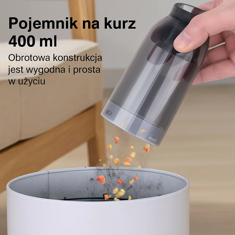 AeroClean | Effektiv Trådløs Støvsuger til Bil med USB-C Opladning