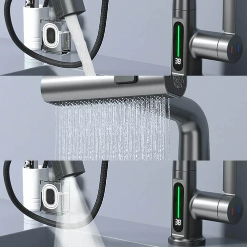Premium Vaskarmatur med 360° Rotation og 5 Sprayindstillinger