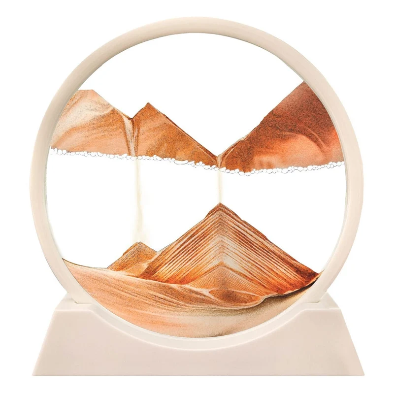 Beroligende 3D Sandkunst - Elegant Glas Dekoration til Dit Rum