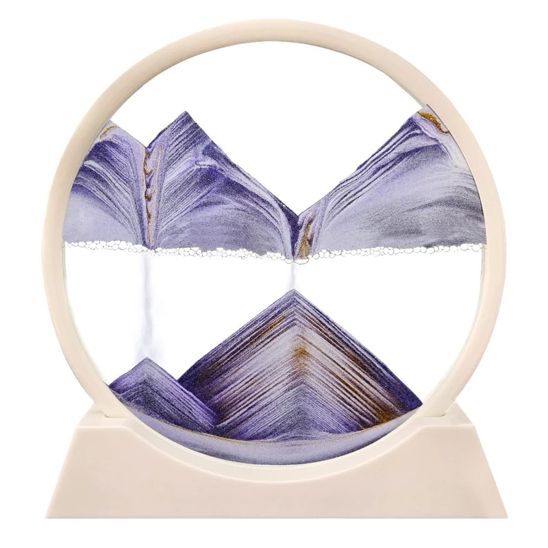 Beroligende 3D Sandkunst - Elegant Glas Dekoration til Dit Rum