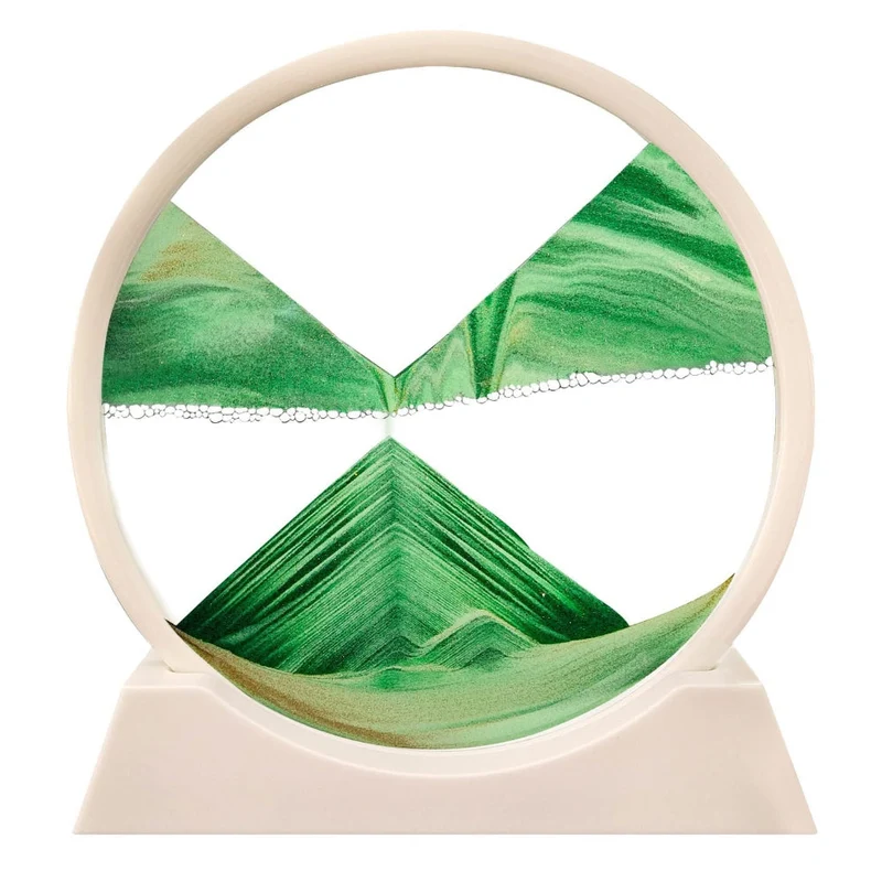 Beroligende 3D Sandkunst - Elegant Glas Dekoration til Dit Rum