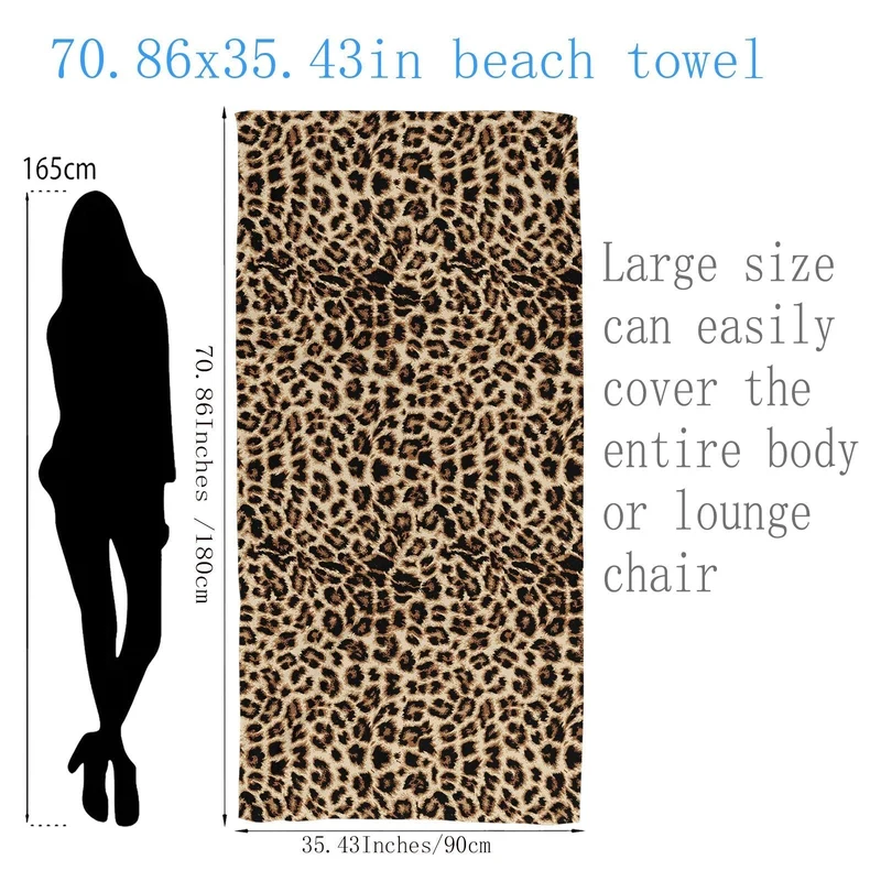 Super Blød Mikrofiber Strandhåndklæde - Hurtigtørrende Design