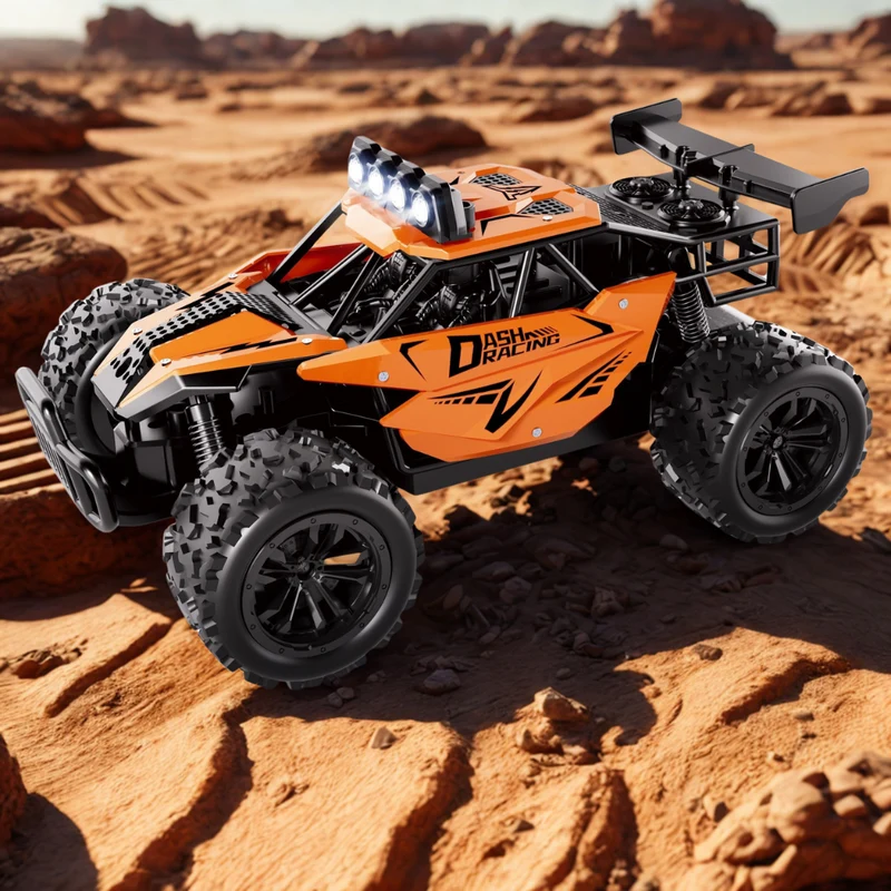 Hurtig RC Bil med Metalchassis og LED Lys