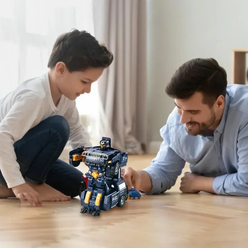 Forvandlingsbil med Robotfunktion | Politibil & Robotlege
