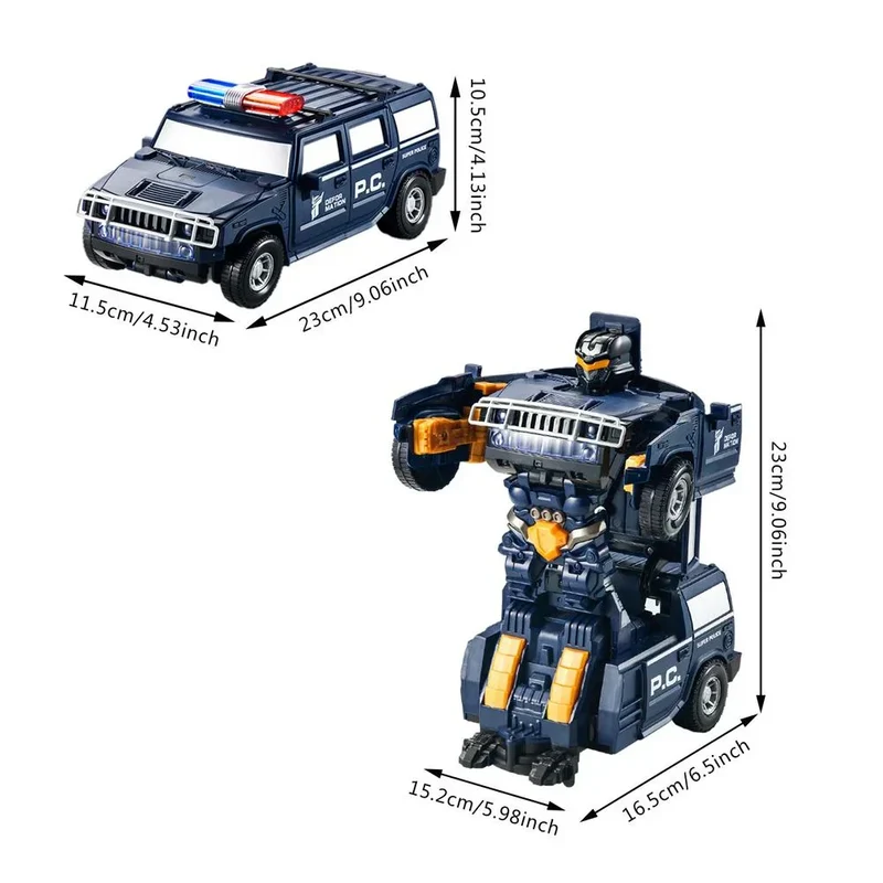 Forvandlingsbil med Robotfunktion | Politibil & Robotlege