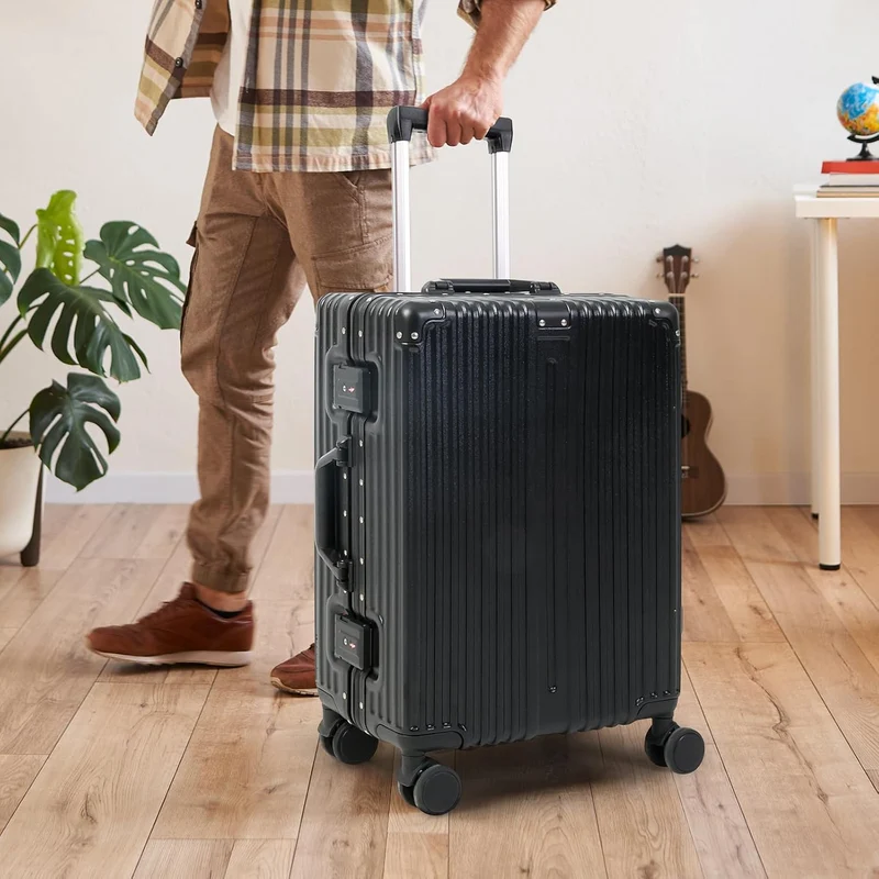 Letvægts Aluminiumshåndbagage med TSA-lås og Støjsvage Hjul