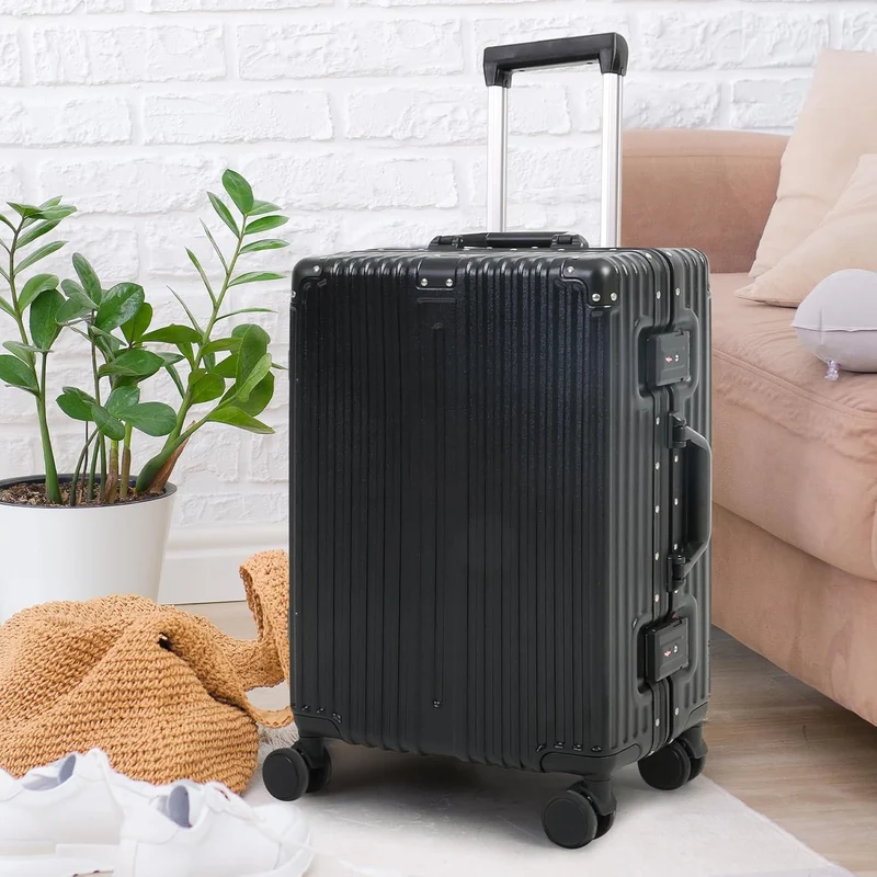 Letvægts Aluminiumshåndbagage med TSA-lås og Støjsvage Hjul