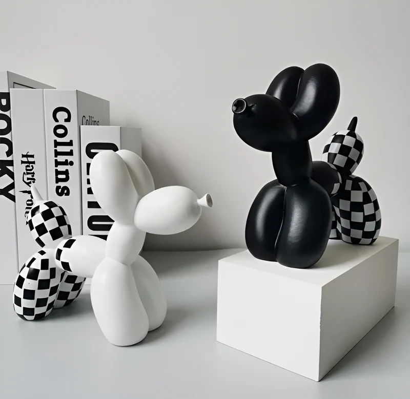 Farverig Hundeballon Kunst – Unik Indretning til Dit Hjem