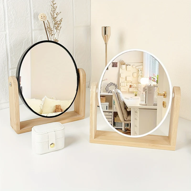 Elegant Dobbelt-Sidet Makeup Spejl – Praktisk og Stilfuldt