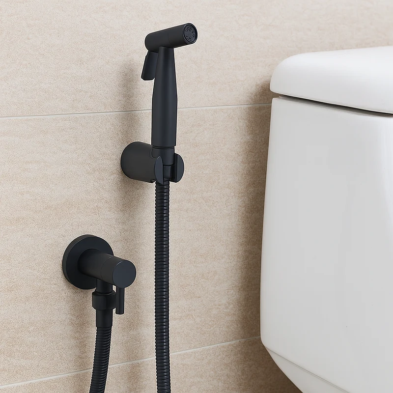 Vandstrålesystem til Bidet i Rustfrit Stål – Justerbart Vægmonteret