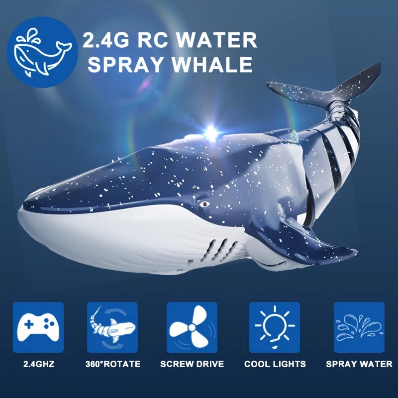 Ocean Explorer 1:18 Radiostyret Haj med 360° Rotation