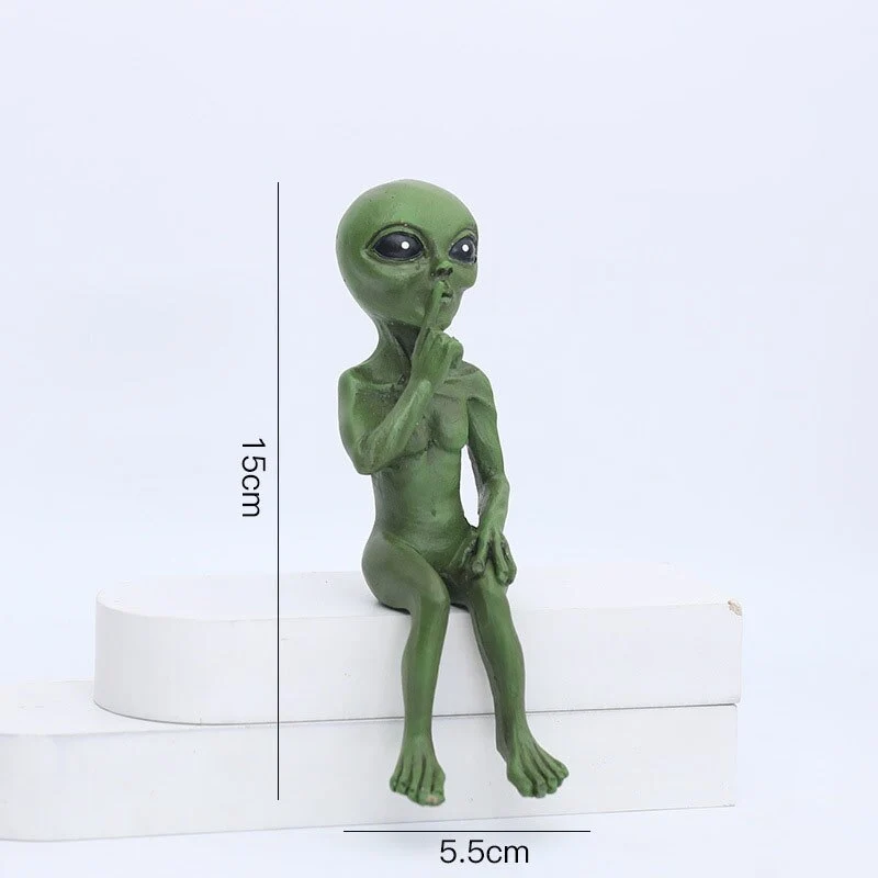 Skør Alienfigur i Resin til Have og Udendørsområder