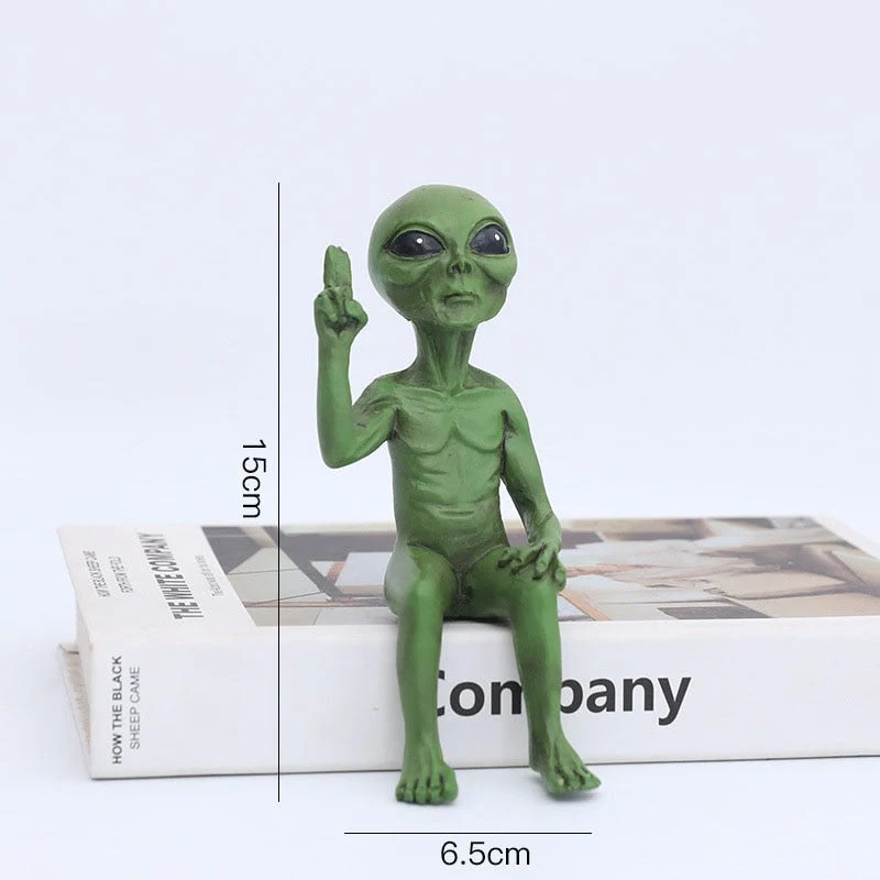 Skør Alienfigur i Resin til Have og Udendørsområder