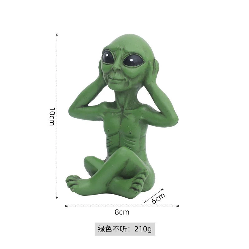 Skør Alienfigur i Resin til Have og Udendørsområder