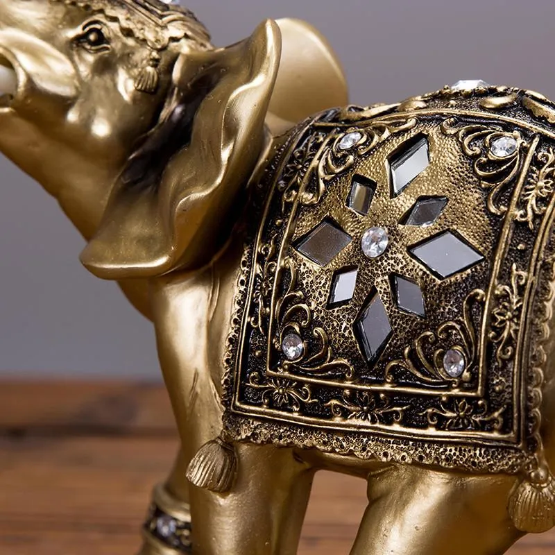 Elegante Elefant Figur i Guld
