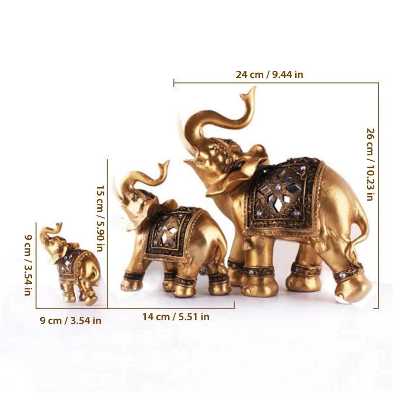 Elegante Elefant Figur i Guld