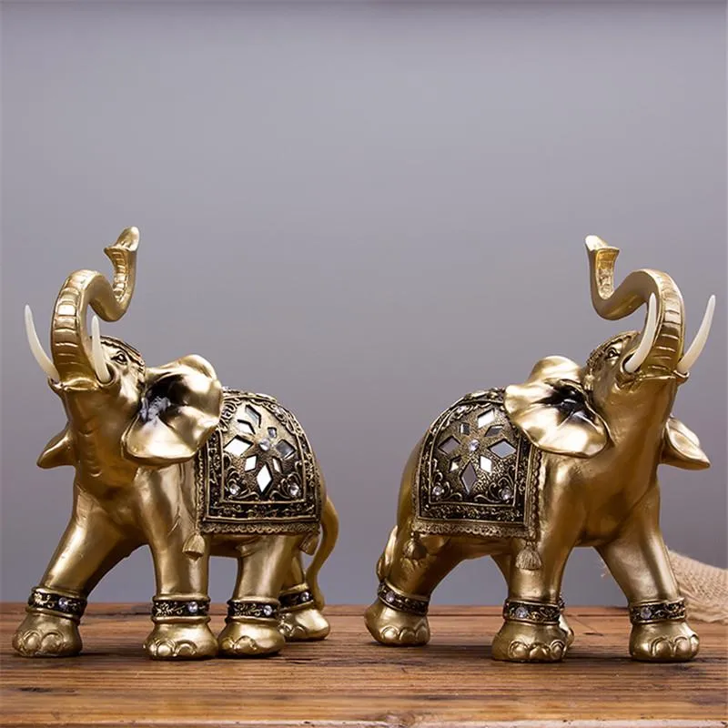 Elegante Elefant Figur i Guld