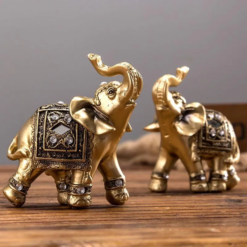 Elegante Elefant Figur i Guld