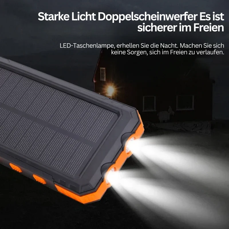 Solenergi Powerbank med Indbygget Lommelygte – EcoPower Lite